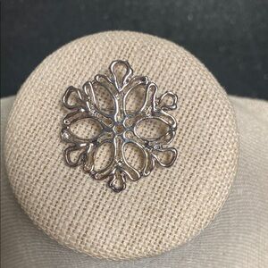 Silver Snowflake Brooch